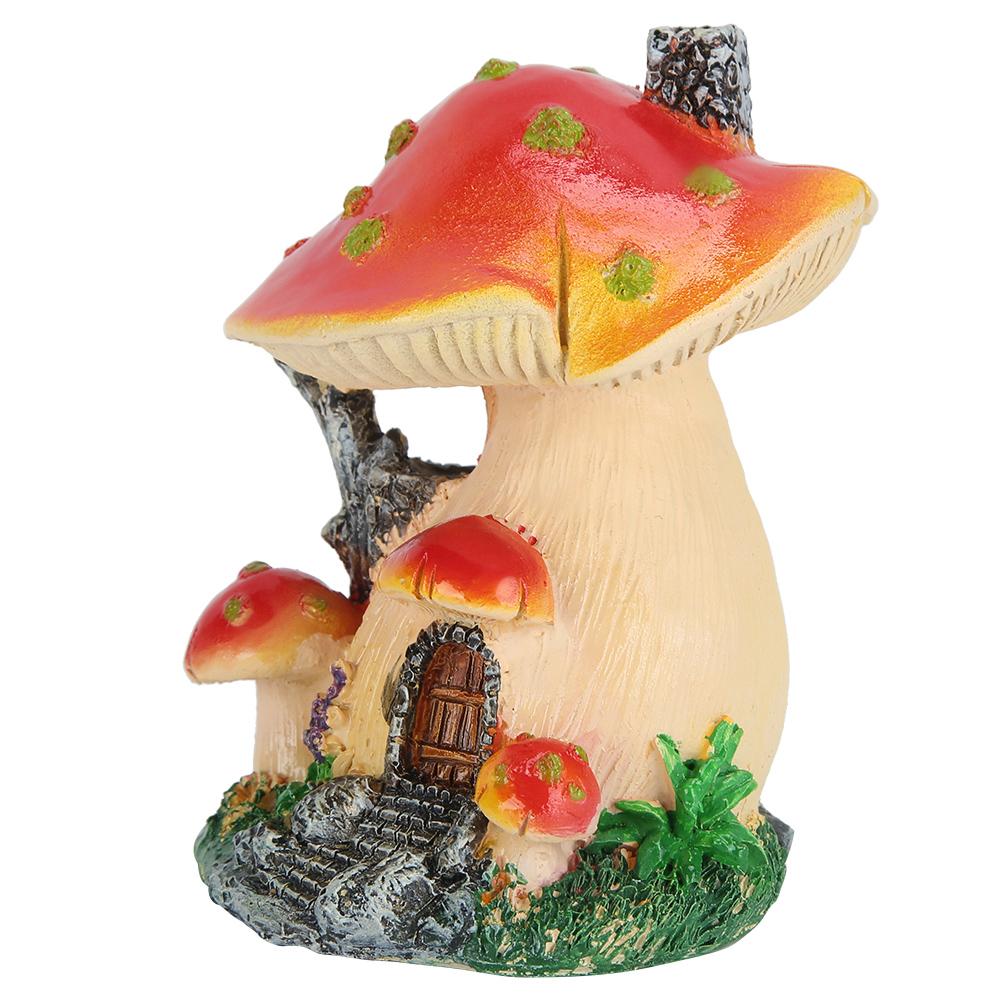 Cute Unique Artificial Mushroom Decor Resin Craft Statue Bonsai Landscape Decoration Ornament