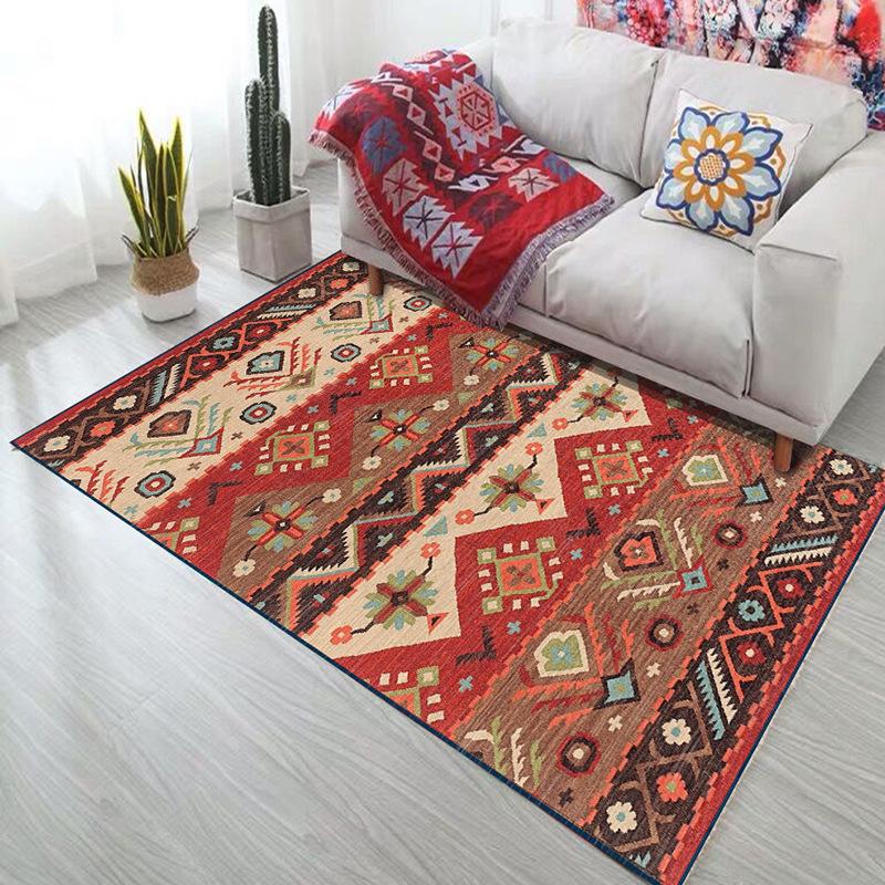 Bohemian Home Carpet Living Room Tea Table Large Carpet Rectangular Ethnic Style Carpet Bedroom Carpet