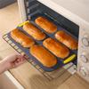 6 Cavity Silicone Bun Pan for Hot Dogs Easy Release Baking Tool for Recipes