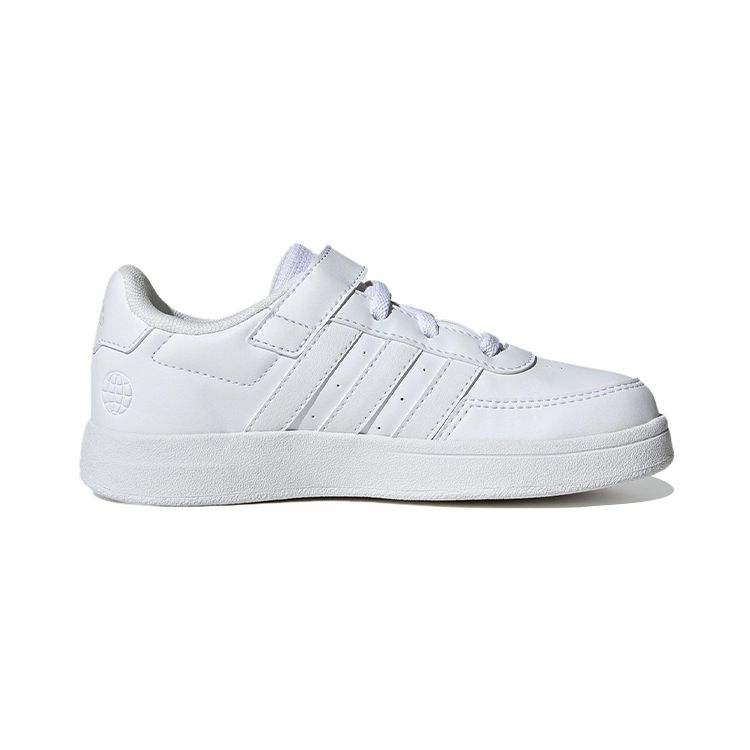 Adidas Neo Breaknet Synthetic Leather Low-Top Skate Shoes Kids Sneakers White HP8969