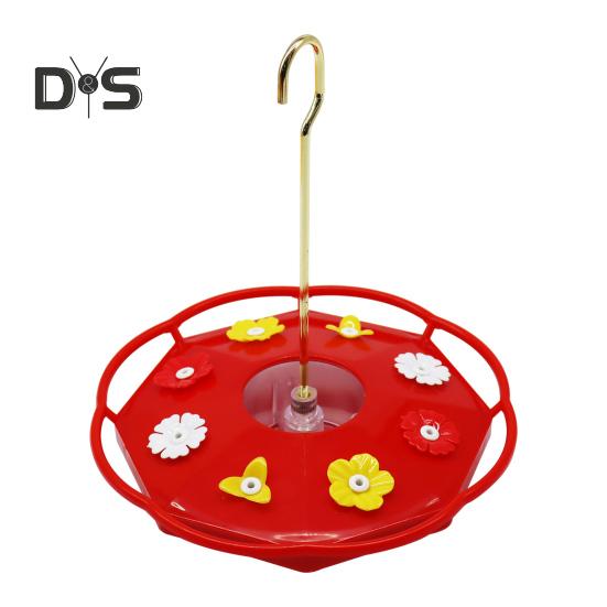 

Кормушка для колибри 600 мл, подвесная кормушка для диких птиц с 8 отверстиями для кормления цветов и насестом для декора сада, патио, заднего двора A