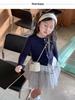 Mini kwadratowa torebka na łańcuszku: Luksusowa czerwona torebka crossbody z haftem i cyrkoniami, wszechstronna dla kobiet i dzieci, styl koreański.