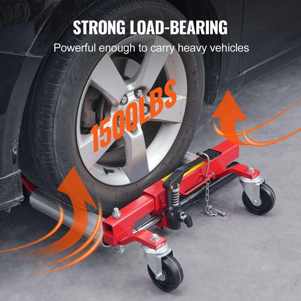 Wheel Dolly Heavy Duty Vehicle Positioning Tire Jack Car Lifter 1500 Lbs