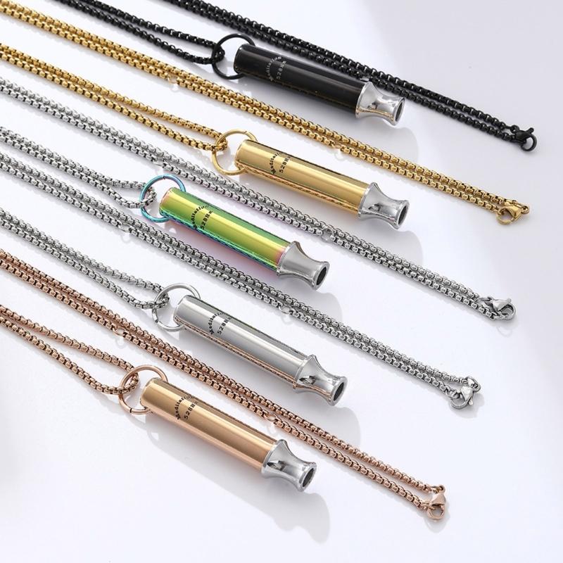 528 Hz Low Frequency Sound Meditation Breathing Stress Relief Necklace Sturdy Stainless Steel Adjustable Length