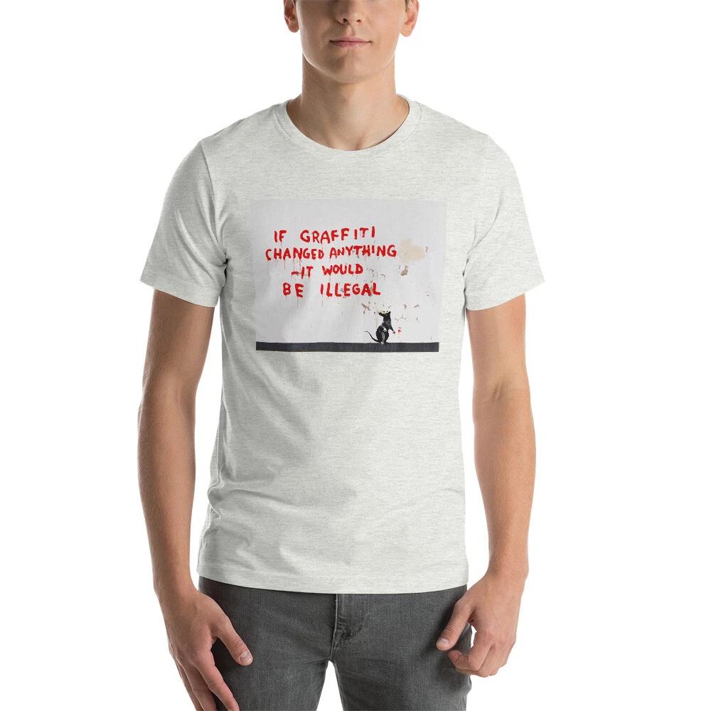 Banksy T-Shirt Graffiti Illegal Unisex Premium Tee XL