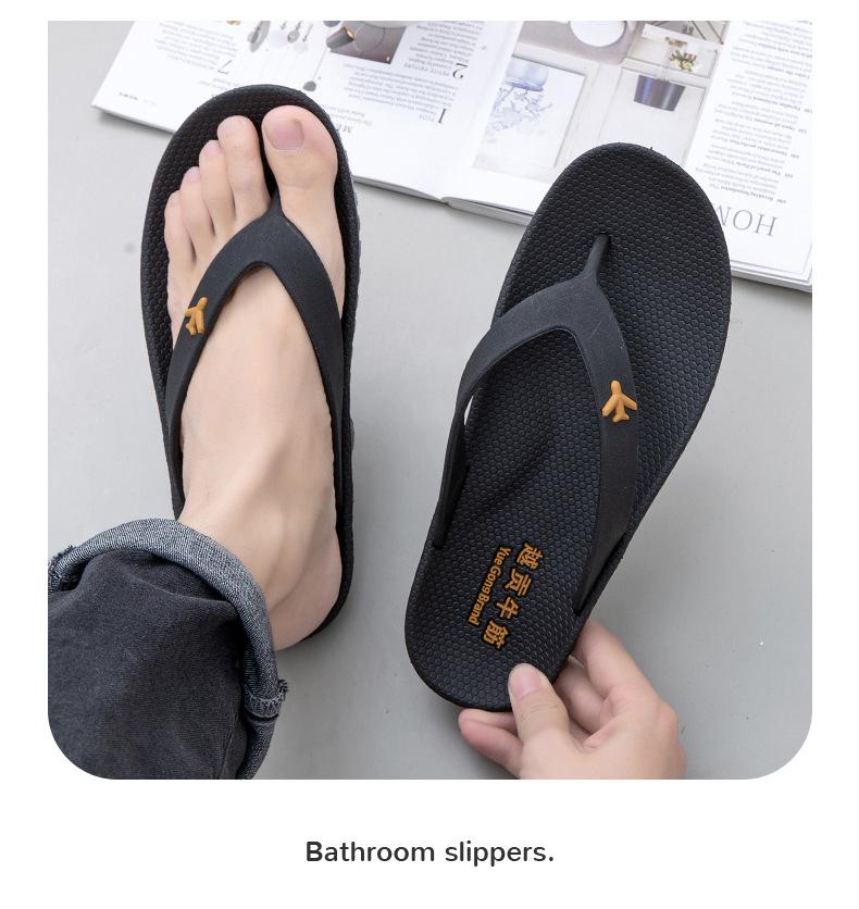 Men's Thick-Sole Vietnam Rubber Flip-Flops: Wear-Resistant, Non-Slip, Toe-Clip Outdoor Sandals