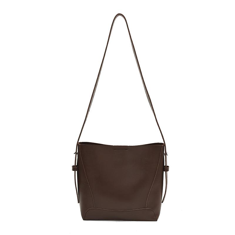 Fashion women's bags new high-end large-capacity bucket bags niche design single shoulder crossbody armpit bags