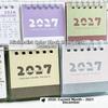 Creative 2027 Mini Calendar Thick Paper Portable Office Desktop Calendar Minimalist Spiral Binding Checklist Planner