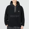 Jordan Color Block Drawstring Faux Lambswool Patchwork Fleece Hoodie Men Hoodie Black DV1587-010