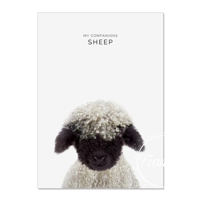 Animal Decoration Sheets Picture Wall Art Poster Children's Canvases Room Paintings For Nursery Decorative Prints Wall Posters No Frame