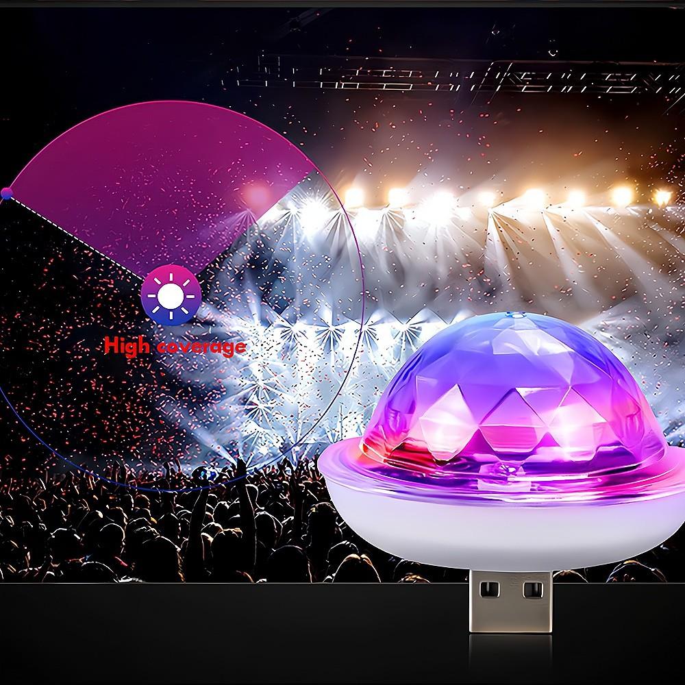 1pcs USB Dj Lamp Led Bar Night Light LED RGB Discos Stage Ing Projector Welcome Micro Crystal Ball Sound Party Atmosphere Lamp