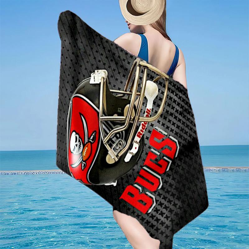 Buccaneers Team Spirit Microfiber Beach Towel, Lightweight And Quick-Dry, for Summer Travel, Beach Essential, Swimming Pool
