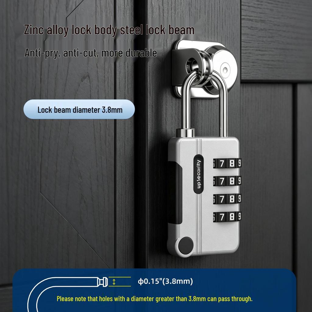 4-Digit Combination Padlock for Gym Cabinets and Bags