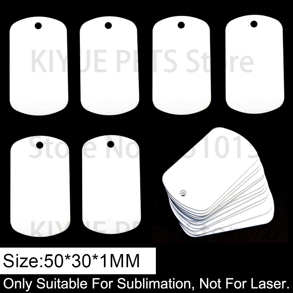 100Pcs Customize Sublimation Dog Tag Pet Aluminum Id Cat Accessories Address Tag For Dogs Heat Transfer Printing Blank Nameplate