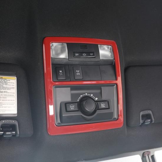 Fit For Toyota Tacoma 2016- Red ABS Front Roof Reading Light Lamp Cover Trim