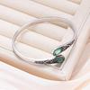 Jian Ai Retro Adjustable Faux Green Agate Couple Bracelet