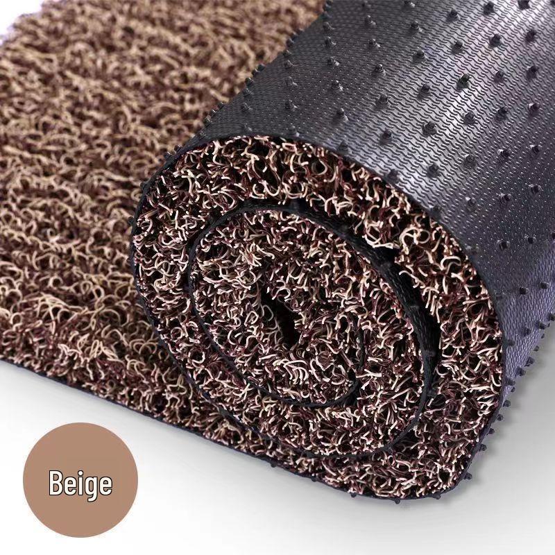 

Two-Tone Dirt-Resistant Entrance Mat: Silk Ring Doormat, Gold-Digging, Cuttable for Household & Commercial Use 1.3mm thickness, 1.2×9 meters