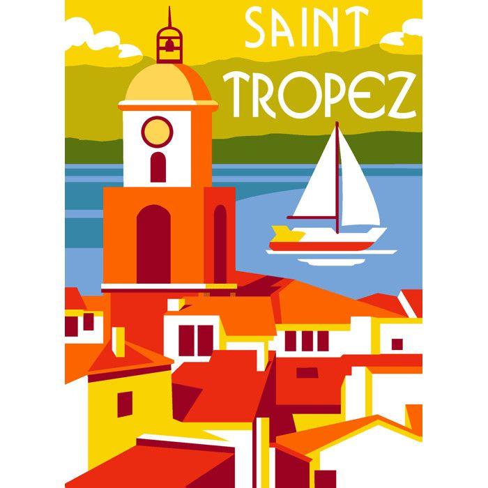 Canevas Margot Saint Tropez 40x30cm