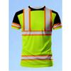 Men's 3D printed color blocked design short sleeved T-shirt