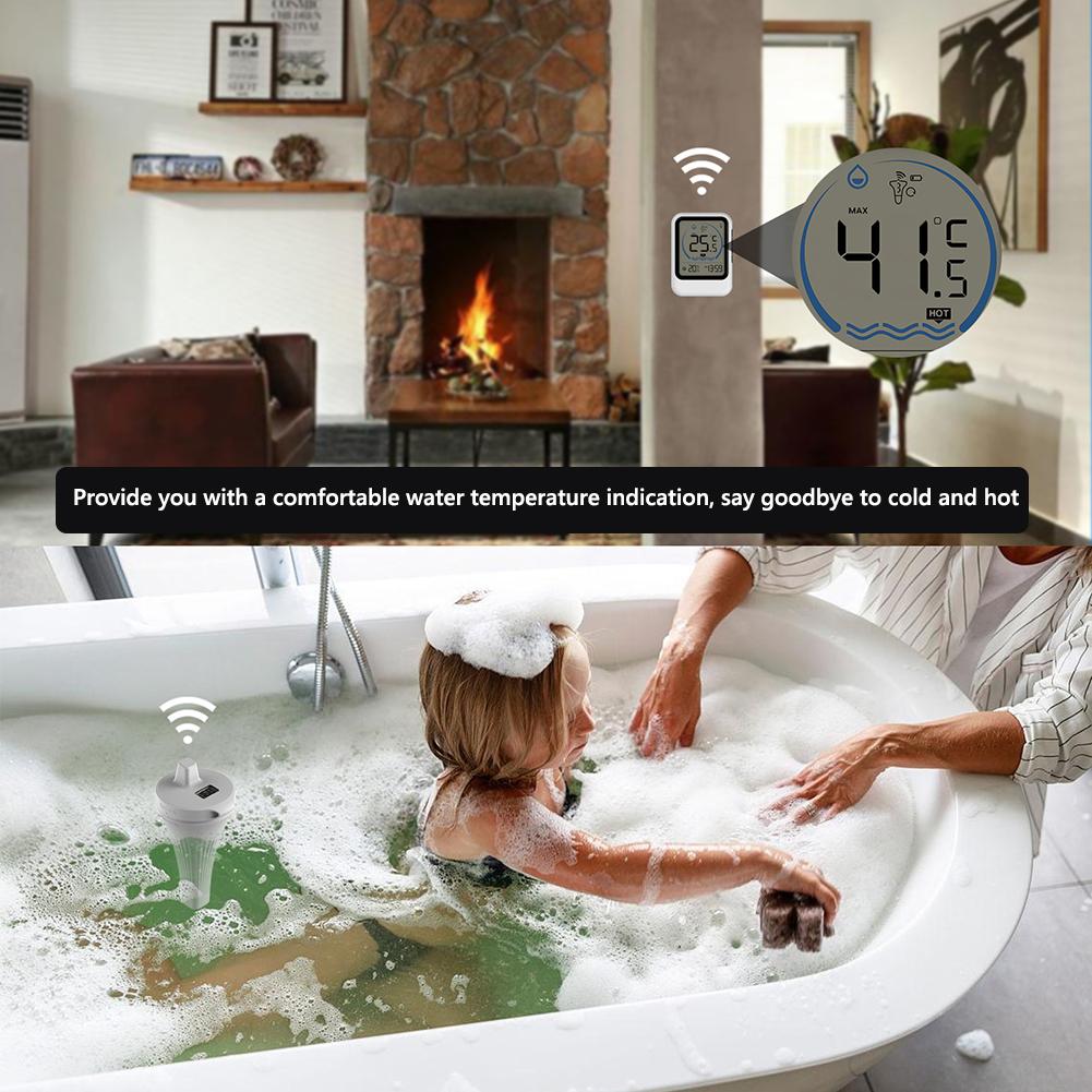 Smart Pool Thermometer Easy Read Floating Pool Thermometer Swimming Pool Thermometer for Ice Bath Tub Fishbowl Pond Hot Tub China Mainland