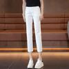 Comfortable nine-point casual suit pipe pants women's 1116 summer thin high-waisted thin drape versatile Harlan pants