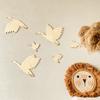 Nordic Wooden Goose Wall Decoration, Flying Birds Pasteable Wall Hanging Pendant Children's Room Wooden Wall Sticker Decoration