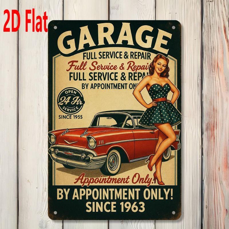 

Retro Pinup Girl Metal Sign 20x30cm for Home Wall Decor