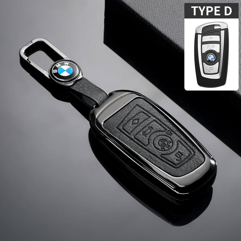 Alloy Leather Car Key Cover Shell Keychain For BMW F20 F30 G20 F31 F34 F10 G30 F11 X3 F25 X4 I3 M3 M4 1 3 5 7 Series Accessories jbvr38