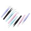 8pcs Protective Cover Tape Tweezer Thickened Handle Precision Tweezers Set  Lash Extensions
