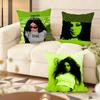 C-Charlis Xcx B-Brat Cushion Cover Soft Short Plush Pillow Cover Smooth Cozy Texture Aesthetic Cushion Case Home Decor