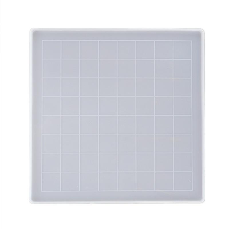 2Pcs Set Diy Epoxy Resin Mirror Silicone Mold for Chess Board Chess Pieces