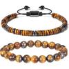 Europe and the United States Hot-selling Bead Abacus Bead Woven Bracelet Light Luxury High-grade Adjustable Tiger's Eye Stone Agate Bracelet