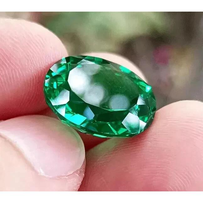 Natural Awesome Green Emerald Oval 10-12 Ct Certified Beautiful Loose Gemstone