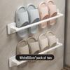 Punch-Free Wall-Mounted Bathroom Slipper Rack and Draining Storage Hanger