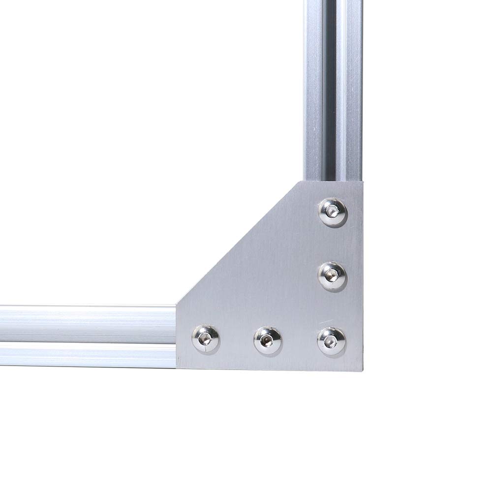10 teile/los 3D Drucker Aluminium L Geformt 5 Loch 60x60x4mm Verbindungs Platte für 2020 v-slot/L-slot Aluminium Extrusion