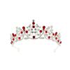 Eine super feenhafte neue Prinzessin Süße Brautkrone Roter Kopfschmuck Kristall Anstoßkleid und Haaraccessoire