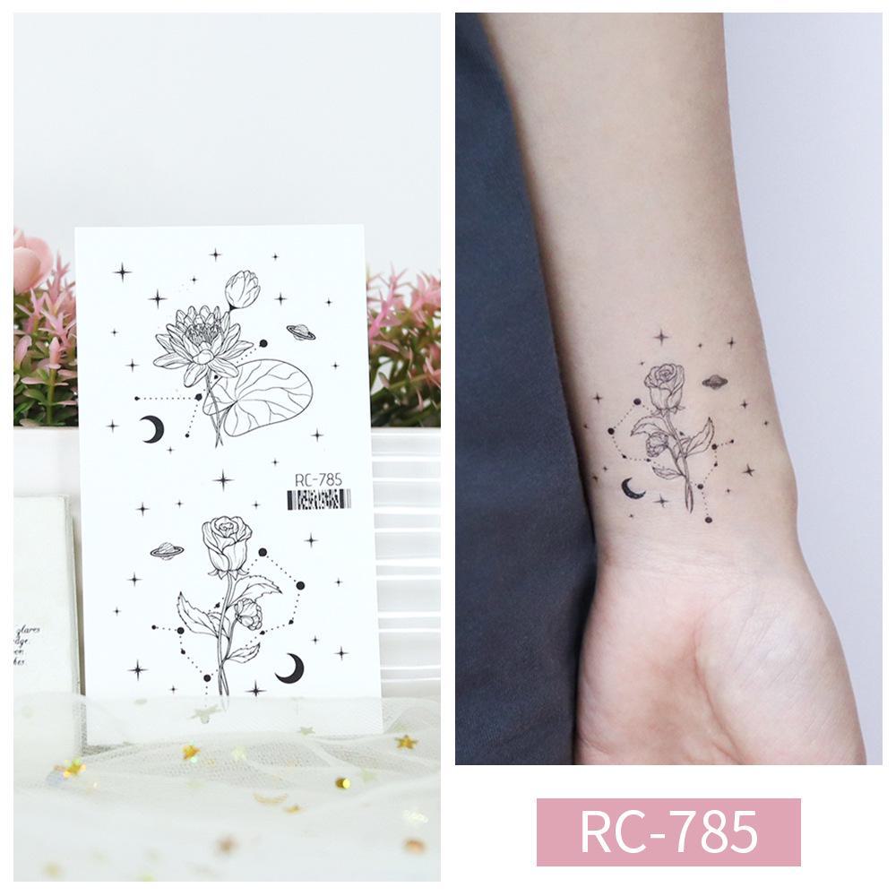 Butterfly Tattoo Stickers: Small, Fresh, Waterproof, Retro Black & White, Temporary Hand Designs