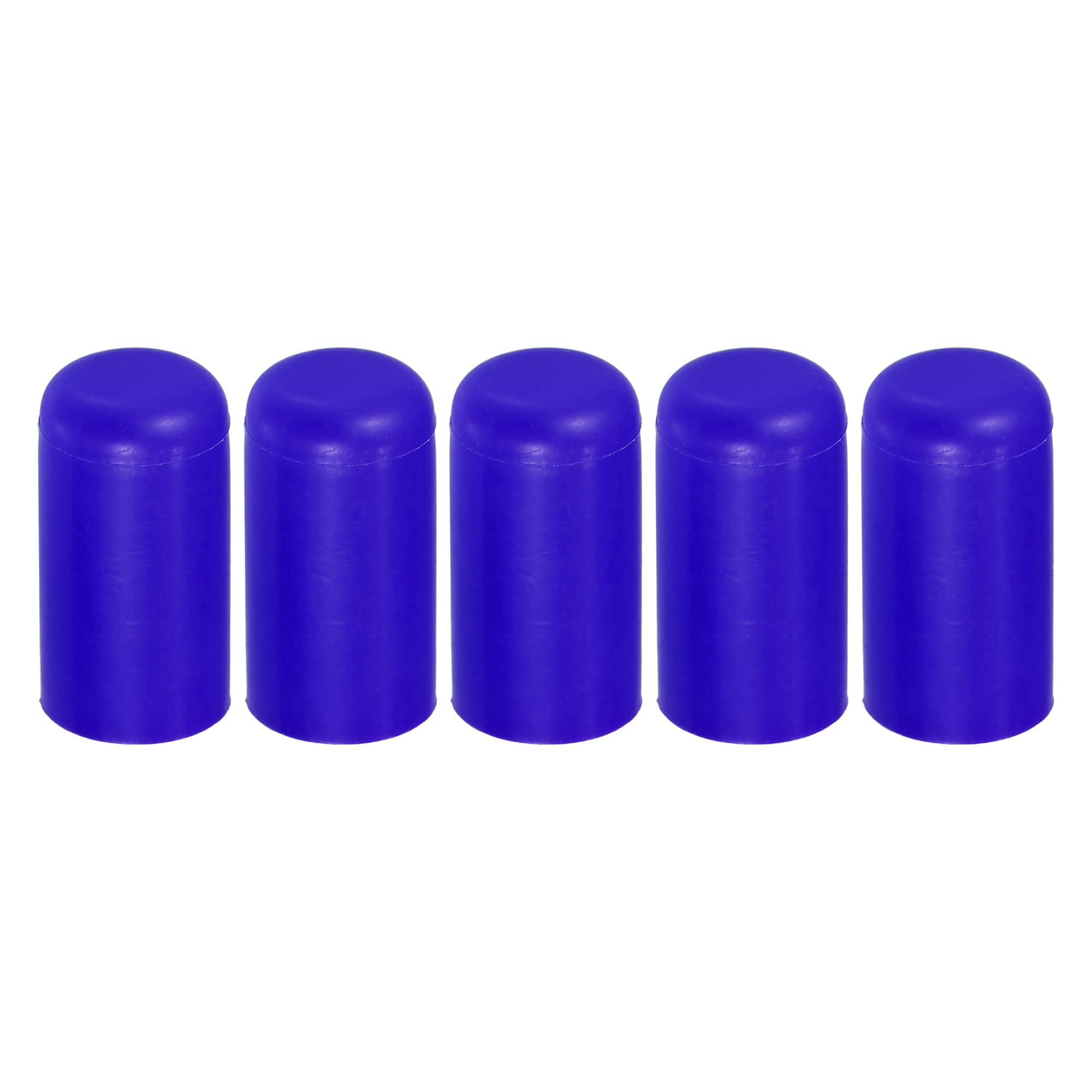 

X AUTOHAUX 5pcs 6mm 0.24 Silicone Hose Cap Intake Vacuum Hose Tube End Plug Car Blue синий