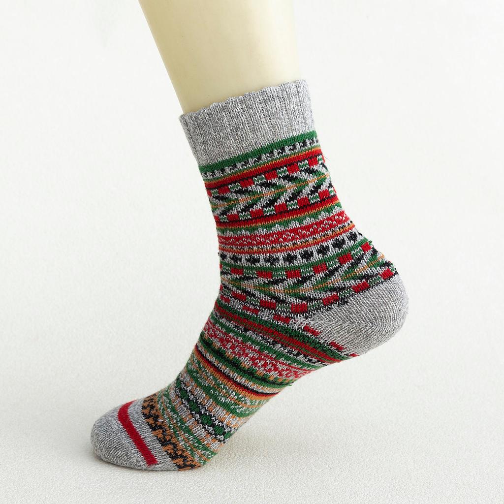 Pack Womens Socks Vintage Winter Soft Warm Cold Knit Wool Socks