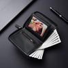 Men's Large Capacity Multifunctional Zipper Wallet with Multiple Card Slots and Coin Purse