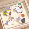 Drip Oil Zinc Alloy Cute Guinea Pig Brooch, Cartoon Healing Style Lapel Pin, Waist Tightening Anti Exposure Badge for Student Backpack Clothes