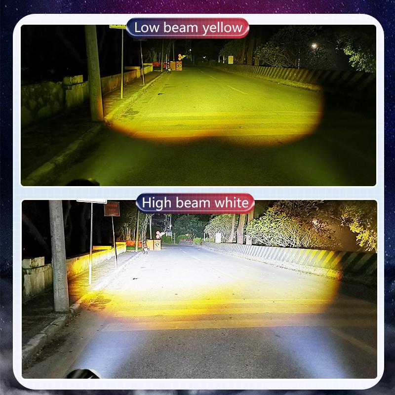 Motorcycle LED Fog Light Auxiliary Headlight Hi/Low Beam Moto Fog Driving Light Spotlight Work Lamp for Off Road Truck Car ATV