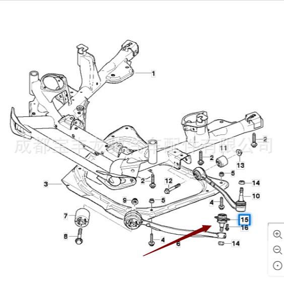 BMW X5 E53 Lower Control Arm Ball Joint, Wheel Knuckle 31126756491