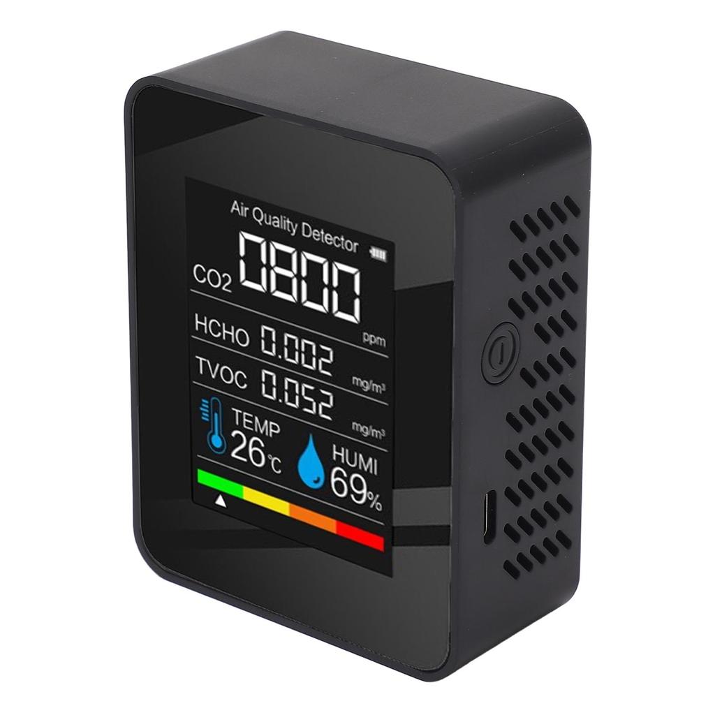  In 1  Quality Monitor LCD Color Screen CO2 TVOC HCHO Temperature Humidity Multifunctional  D