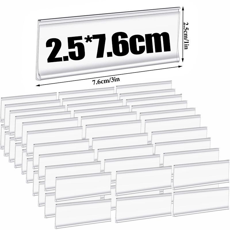 Clear Adhesive Shelf Tag Self-adhesive Shelf Label Pockets Label Holders Index Card Pocket for Bookshelf DIY Organizing Classify (as the picture,5pcs)