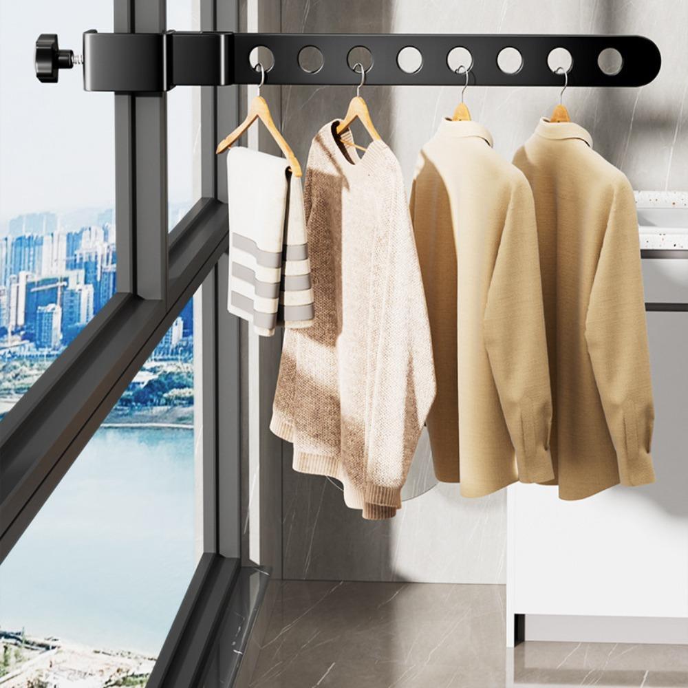 Aluminium Clothes Hangers Wall Mounted Window Clothes Hanger  Clothes Organization