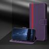 Applicable To iPhone16E Mobile Phone Leather Case 15Pro New Splicing Contrasting Color Card Wallet Protective Case 14plus