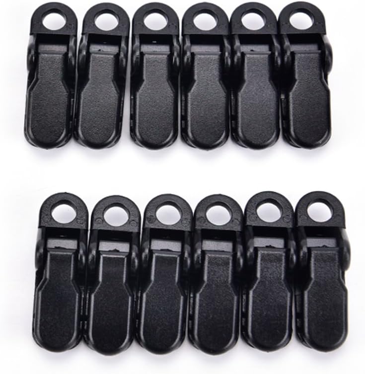 12pcs/set Tight Grip Locking Clamp Awning Clip For Tent Camping Outdoor Camping Tent Awning Canopy