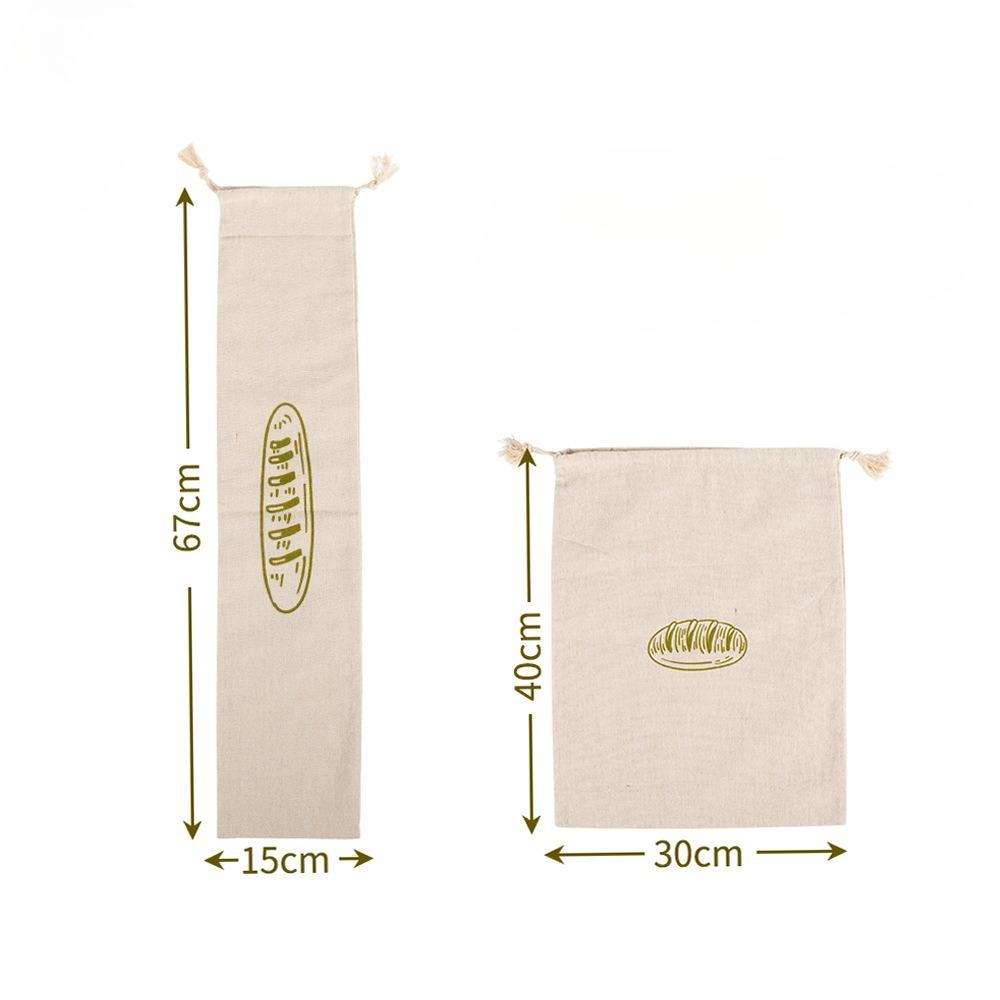 1/3Pcs Linen Drawstring Bread Storage Bag Reusable Food Container for Homemade Artisan Loaf Kitchen Freshness Organizer