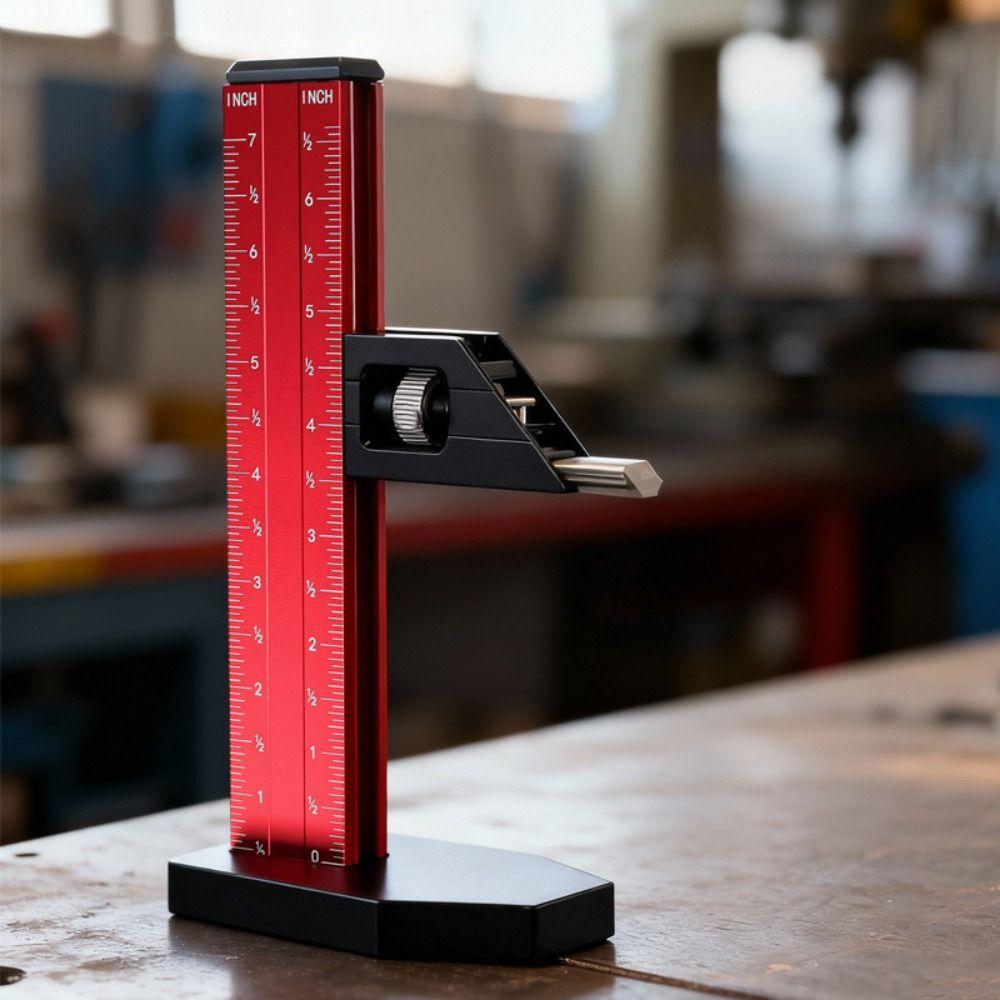 Aluminum Alloy Table Saw Height Ruler Professional Grade Heavy Duty Table Saw Setting Gauge Fine Tuning Laser Engraving